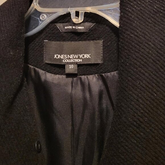 "JONES NEW YORK COLLECTION" WOMENS RIBBED ANGORA WOOL LONG COAT - SIZE 10 - NWT - Picture 5 of 7